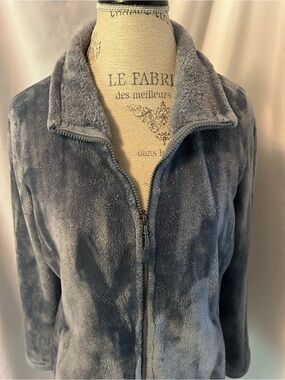 Cozy Plush Women's Jacket - Gray Blue